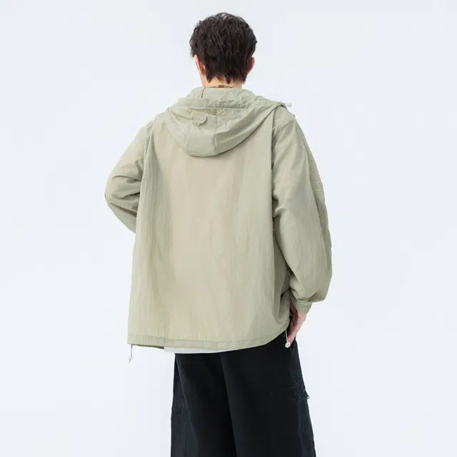 海尔斯 轻薄款外套户外运动纯色连帽 防紫外线凉感防晒服 男女同款