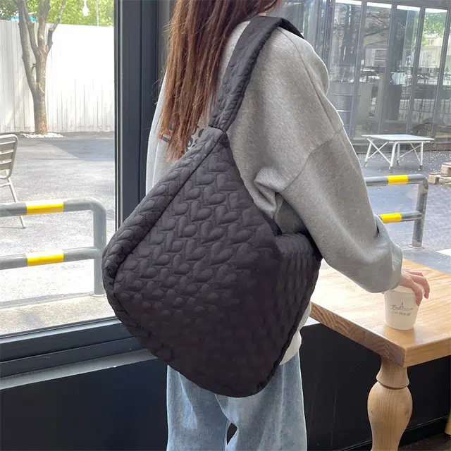 静玲珑 托特包休闲通勤单肩包大容量多隔层充绵女包