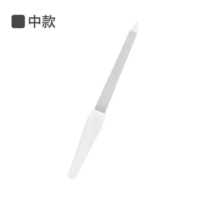 娇雪菲  指甲锉不锈钢修护理甲面美甲工具双面锉条刀指甲 中号酒精片