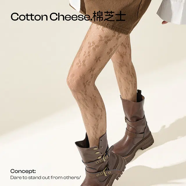 棉芝士 防勾丝超薄款蕾丝美腿塑形丝袜 女款 组合装