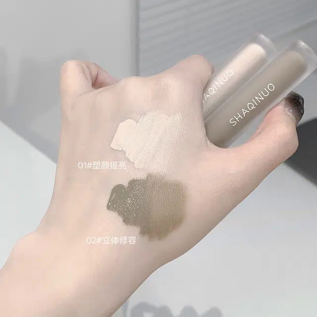 莎琪诺 立体光影高光阴影修容液鼻影修容棒 不脱妆亮泽修饰肤色修饰轮廓哑光定妆持久易上色服帖气色清透素颜自然遮瑕防水彩妆雾面