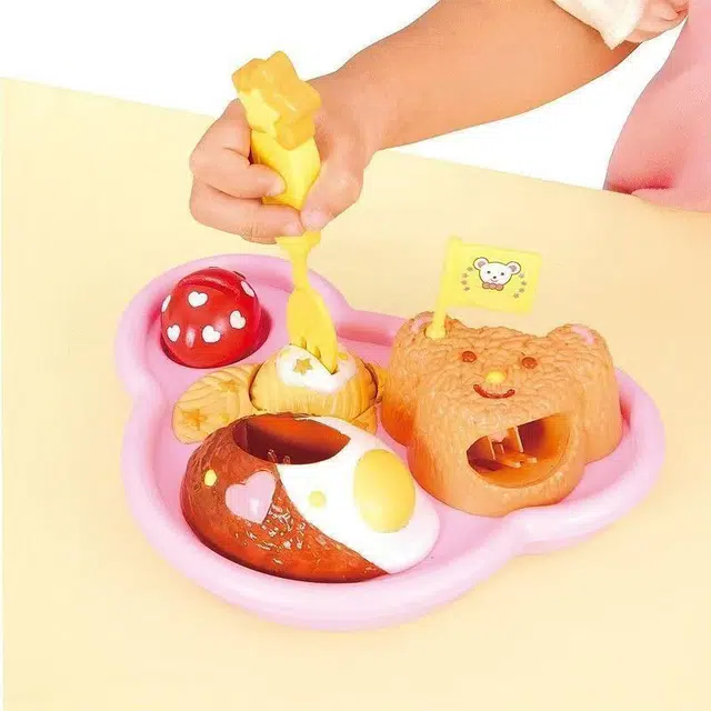 朵喵呦 小熊餐盘美食拼盘喂食创意便当整蛊解压 过家家玩具