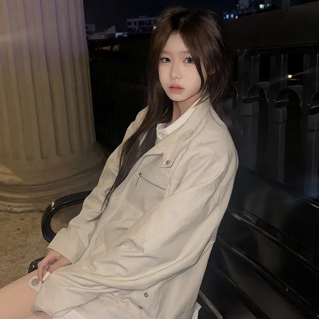 费尔岛上的猫 重磅复古风立领长袖夹克 男女同款