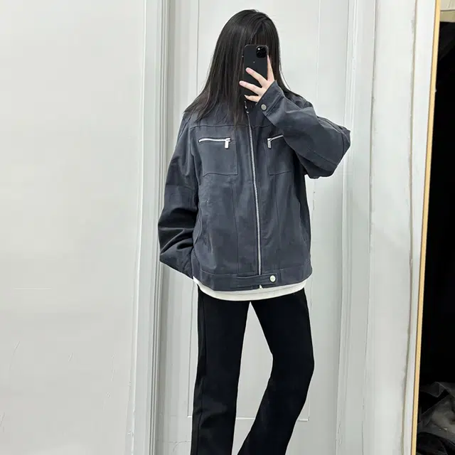 费尔岛上的猫 重磅复古风立领长袖夹克 男女同款