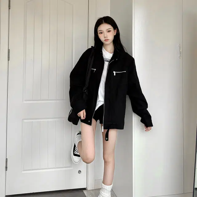 费尔岛上的猫 重磅复古风立领长袖夹克 男女同款