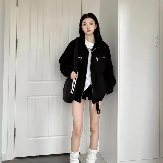 费尔岛上的猫 重磅复古风立领长袖夹克 男女同款