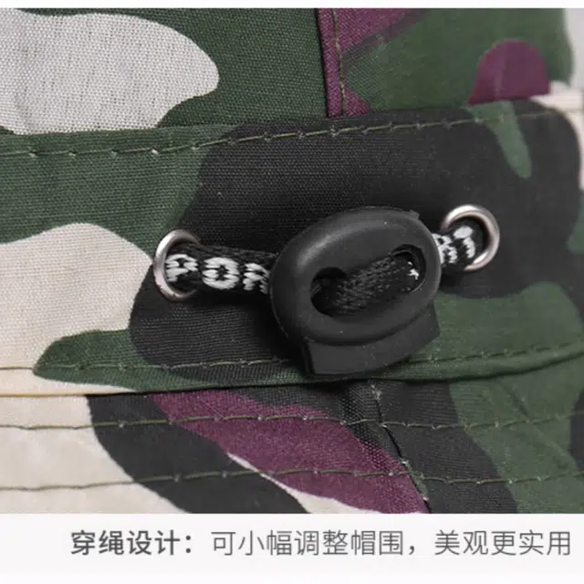 雅鹿 时尚迷彩户外遮阳防晒登山露营钓鱼透气舒适帅气好看潮搭 腈纶 渔夫帽 男女同款情侣款