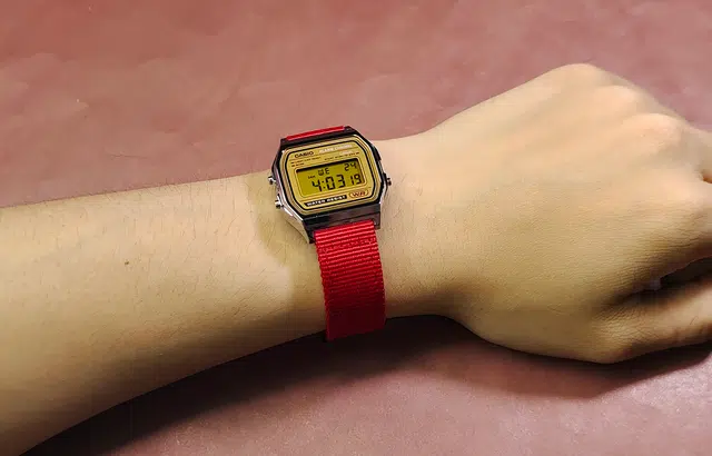 CASIO A158WEA-9-REDLINE GOLD