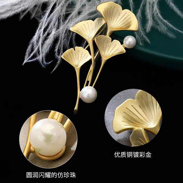 缔晶 复古优雅时尚胸花配饰礼盒 秋冬上衣围巾外套百搭轻奢 合金 胸针 女款