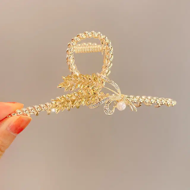 缔晶 精致时尚春夏花语鲨鱼夹抓夹套装 日常通勤森系马尾后脑勺发饰 合金 发夹 女款