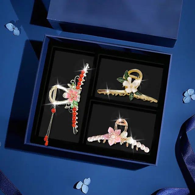 缔晶 森系花朵流苏甜美时尚 精致优雅浪漫造型感通勤 合金 发夹 女款