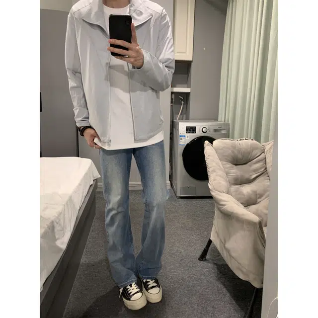 颂希尔 美式分割剪裁网眼原纱立领休闲户外运动薄款显瘦型防晒服 男女同款