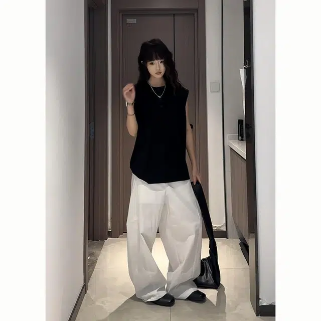 颂希尔 重磅复古美式潮牌运动坎肩背心 男女同款