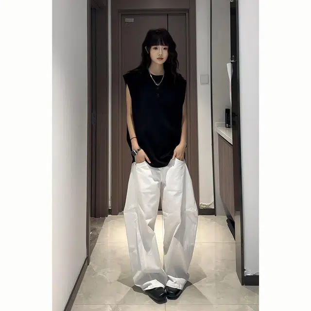 颂希尔 重磅复古美式潮牌运动坎肩背心 男女同款