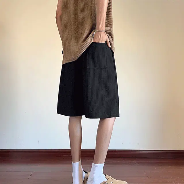 颂希尔 美式简约百搭日常运动五分裤子休闲短裤 男女同款