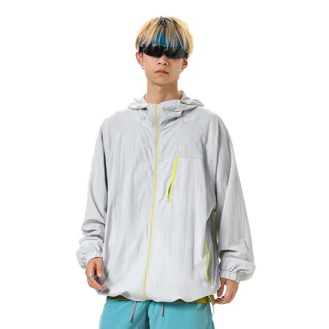 颂希尔 连帽美式休闲宽松防晒服 男女同款