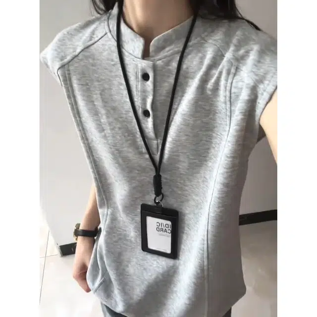 颂希尔 美式拼接夏季外穿重磅正肩显瘦宽松坎肩背心 男女同款