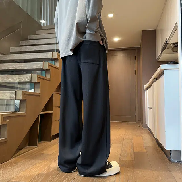 佐菲利 美式阔腿卫裤夏潮牌高街百搭长裤重磅复古拼接垂感直筒裤子休闲裤 男女同款