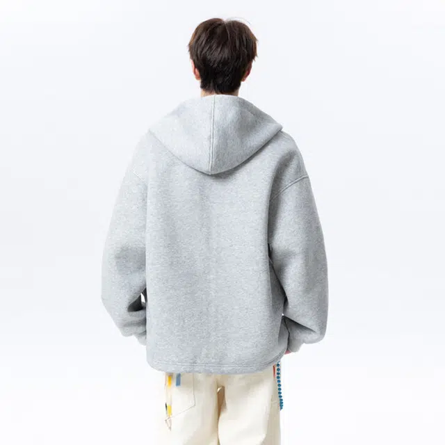 佐菲利 复古格子拼接开衫外套美式重磅连帽衫高级感夹克卫衣 男女同款