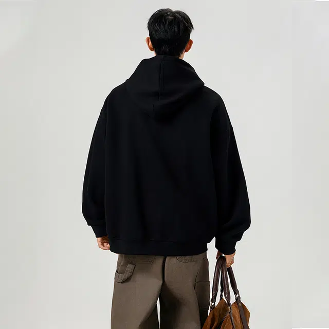 佐菲利 美式拼接连帽潮牌大口袋宽松设计感休闲百搭上衣卫衣 男女同款