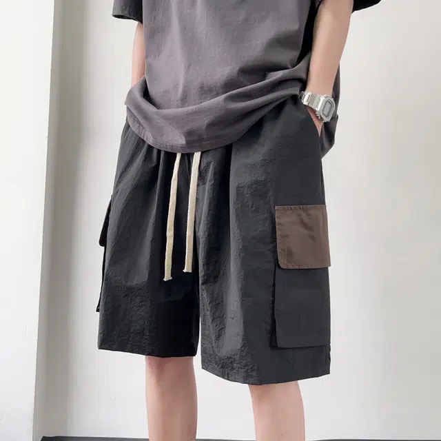 佐菲利 美式复古工装夏潮牌多口袋机能风大码速干过膝五分裤子休闲短裤 男女同款