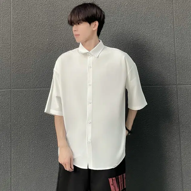 佐菲利 夏季冰丝薄款短袖衬衣纯色宽松垂感叠穿衬衫 男女同款