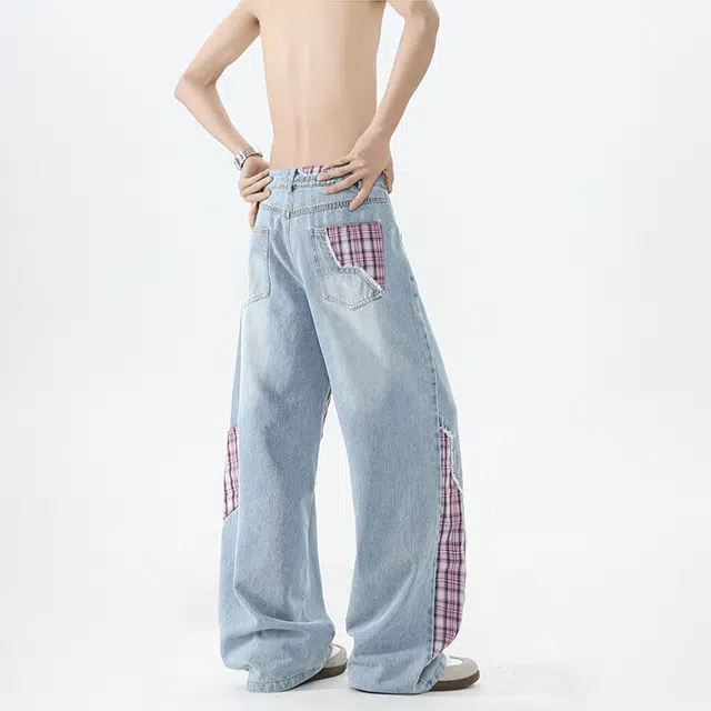 佐菲利 设计感小众破坏薄款美式高街宽松直筒高级感裤子牛仔裤 男女同款