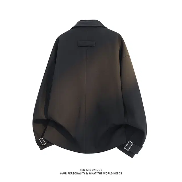 佐菲利 假两件西服外套设计感拼接无帽夹克潮流休闲上衣西装 男女同款