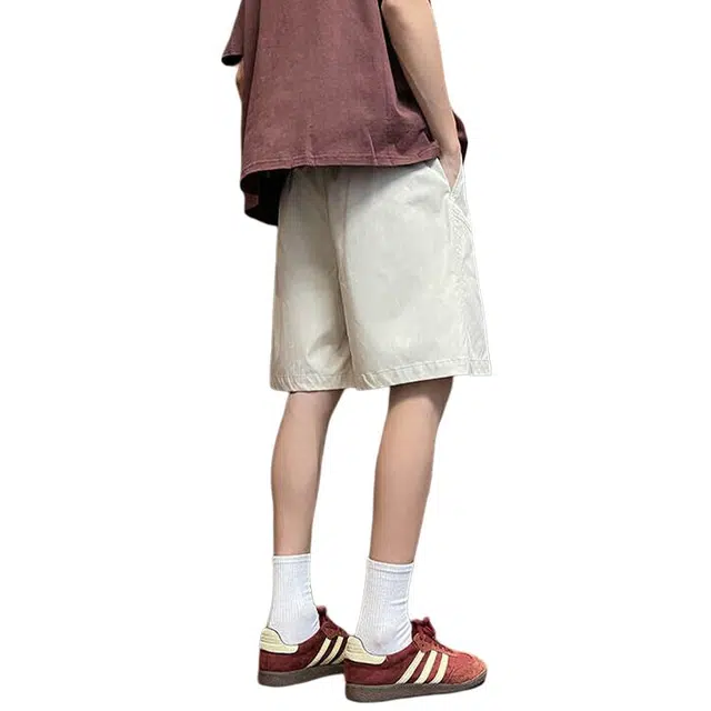 佐菲利 美式斜切速干冰丝沙滩裤薄款篮球运动户外四分裤宽松工装裤休闲短裤 男款