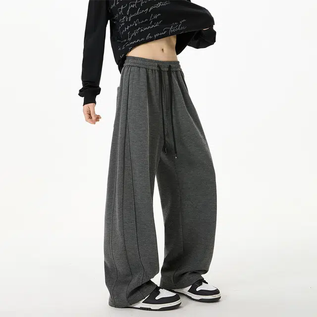 佐菲利 美式复古运动裤潮牌宽松直筒阔腿裤百搭情侣卫裤休闲裤 男女同款