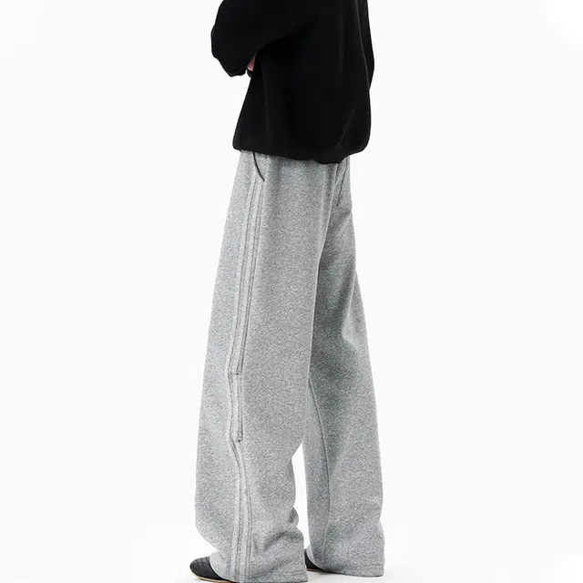 佐菲利 美式侧边条纹卫裤垂感百搭重磅运动裤宽松拖地裤休闲裤 男女同款