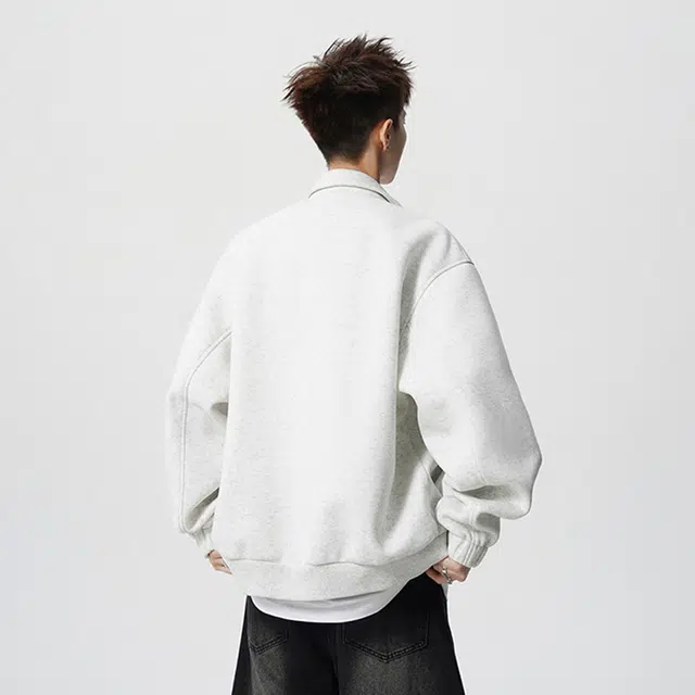 佐菲利 美式翻领棒球服重磅高街设计感工装潮牌休闲外套夹克 男女同款