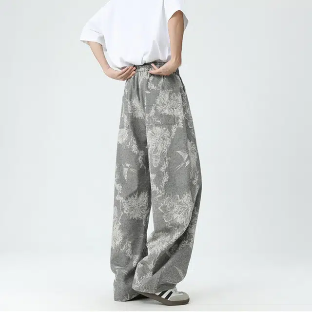 佐菲利 复古设计直筒高级感个性宽松百搭休闲裤牛仔裤 男女同款