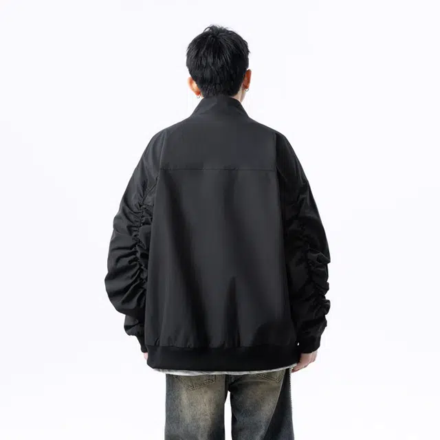 佐菲利 美式机能风教练潮牌痞帅立领外套户外百搭运动上衣夹克 男女同款