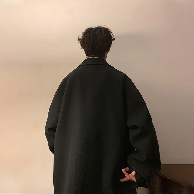 佐菲利 单排扣休闲舒适百搭纯色长袖大衣 男女同款