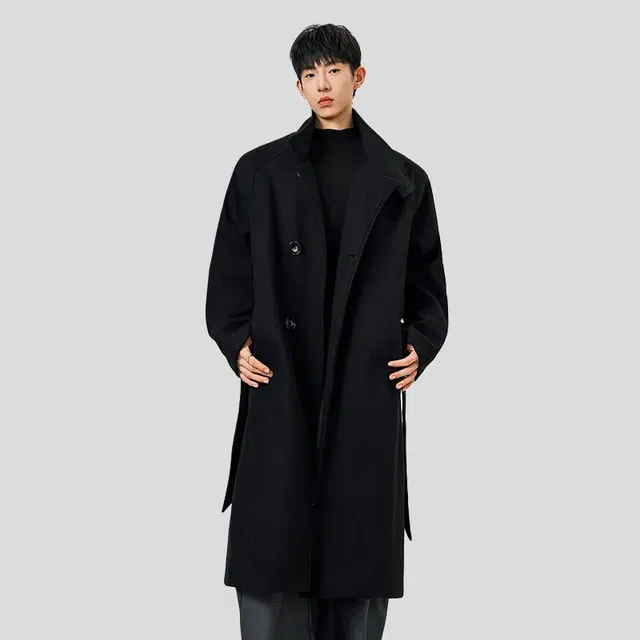 佐菲利 美式复古毛呢外套夹克宽松高级气质感英伦风呢子大衣 男女同款