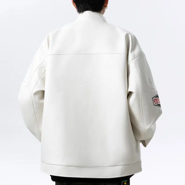 佐菲利 美式复古机车服皮衣外套飞行员立领休闲棒球服夹克 男女同款