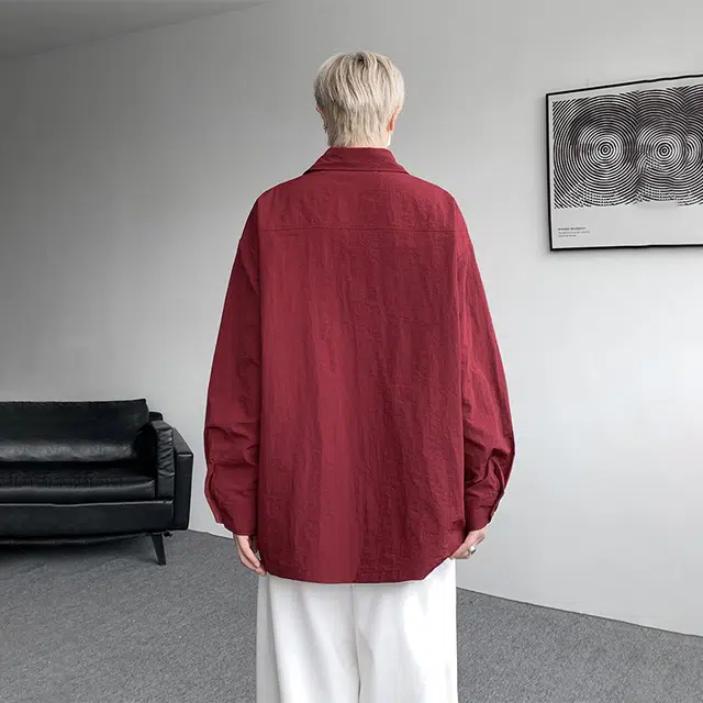 佐菲利 美式工装朋克风高级感长袖潮牌痞帅休闲小众衬衣衬衫 男女同款