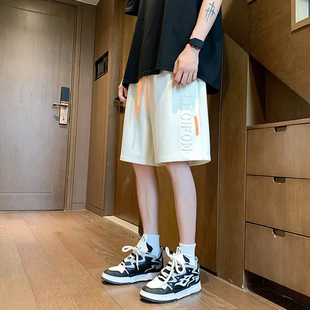 佐菲利 美式重磅冰丝透气宽松潮牌五分中裤运动篮球裤子休闲短裤 男女同款