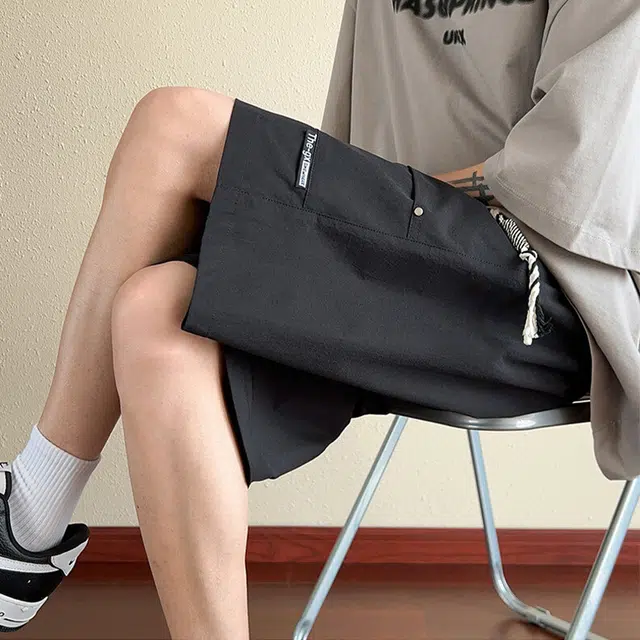 佐菲利 夏季冰丝速干宽松五分休闲裤子美式高街运动中裤工装短裤 男女同款