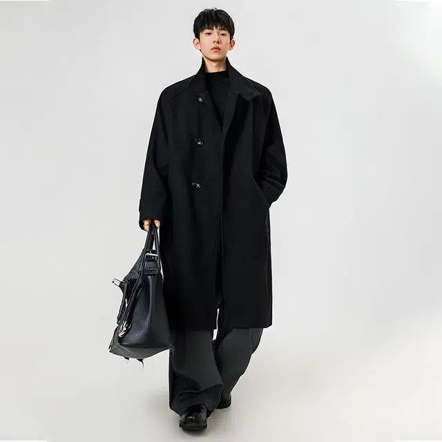 佐菲利 美式复古毛呢外套夹克宽松高级气质感英伦风呢子大衣 男女同款