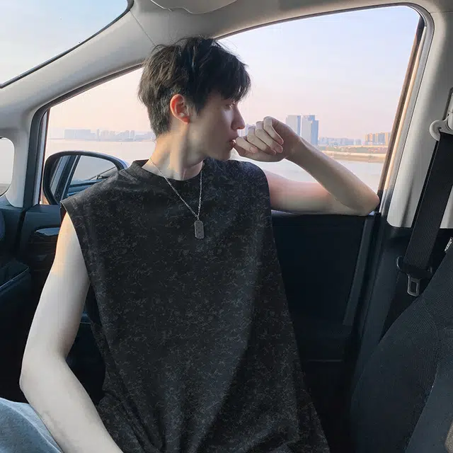 佐菲利 休闲运动坎肩宽松简约无袖背心 男款