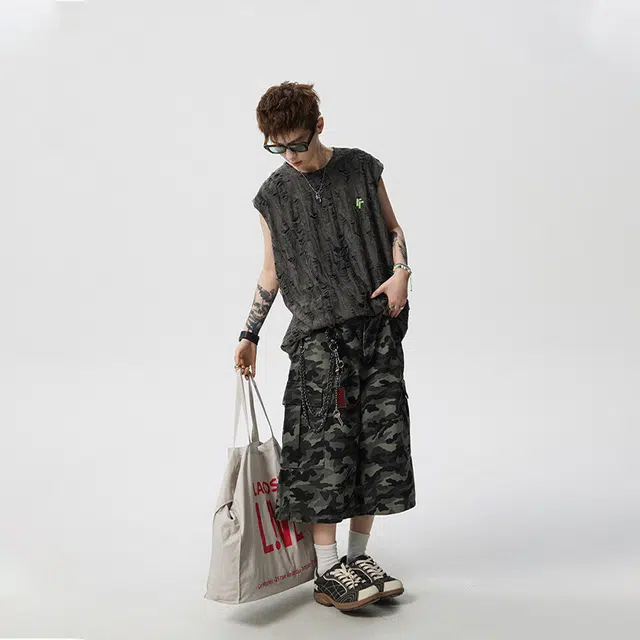 佐菲利 美式纯色坎肩运动健身无袖背心 男款