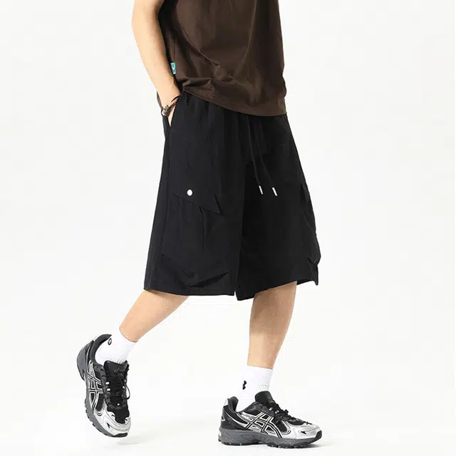 佐菲利 薄款速干伞兵裤美式五分裤直筒宽松机能登山工装短裤 男女同款