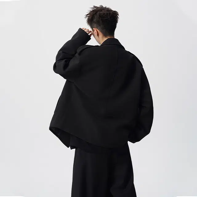 佐菲利 美式高街翻领夹克外套潮牌宽松设计感痞帅百搭风衣 男女同款