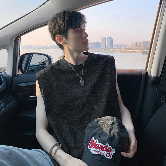 佐菲利 休闲运动坎肩宽松简约无袖背心 男款