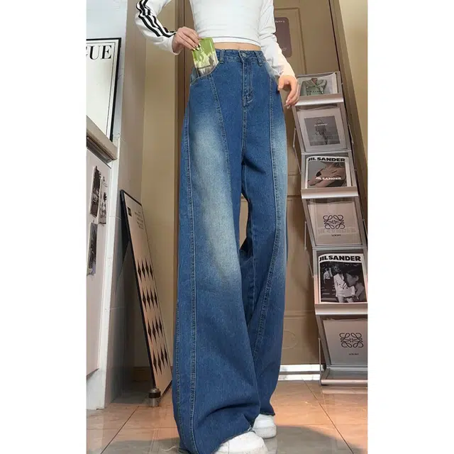 佐菲利 美式复古高街宽松裤子潮牌直筒工装长裤牛仔裤 男女同款