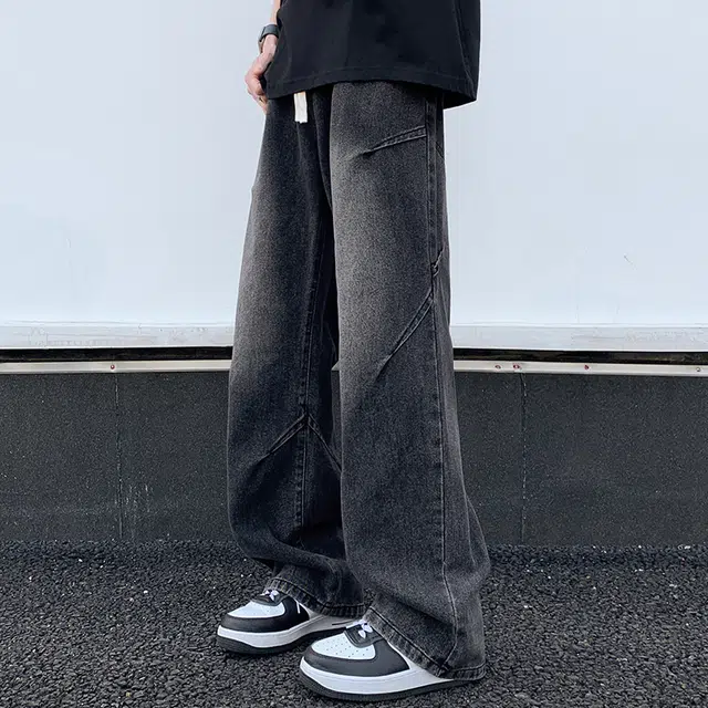 佐菲利 美式复古直筒高街牛仔裤 男女同款