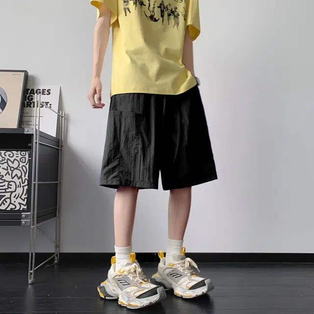 佐菲利 大口袋机能美式工装伞兵裤薄款速干篮球运动沙滩五分裤休闲短裤 男款