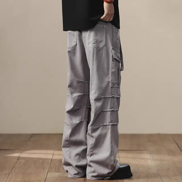 格蓝鹿 美式水洗宽松潮牌工装裤 男款